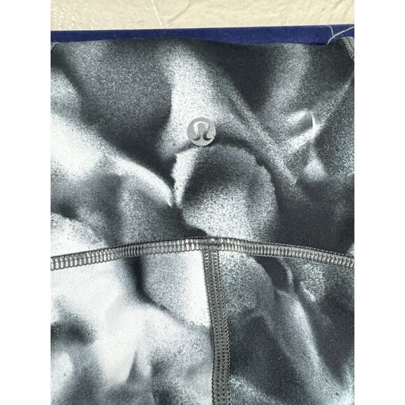 Lululemon Train Times Leggings lw5ARBZ40417 Grey White Marble Mottled Size 6 - Picture 4 of 6